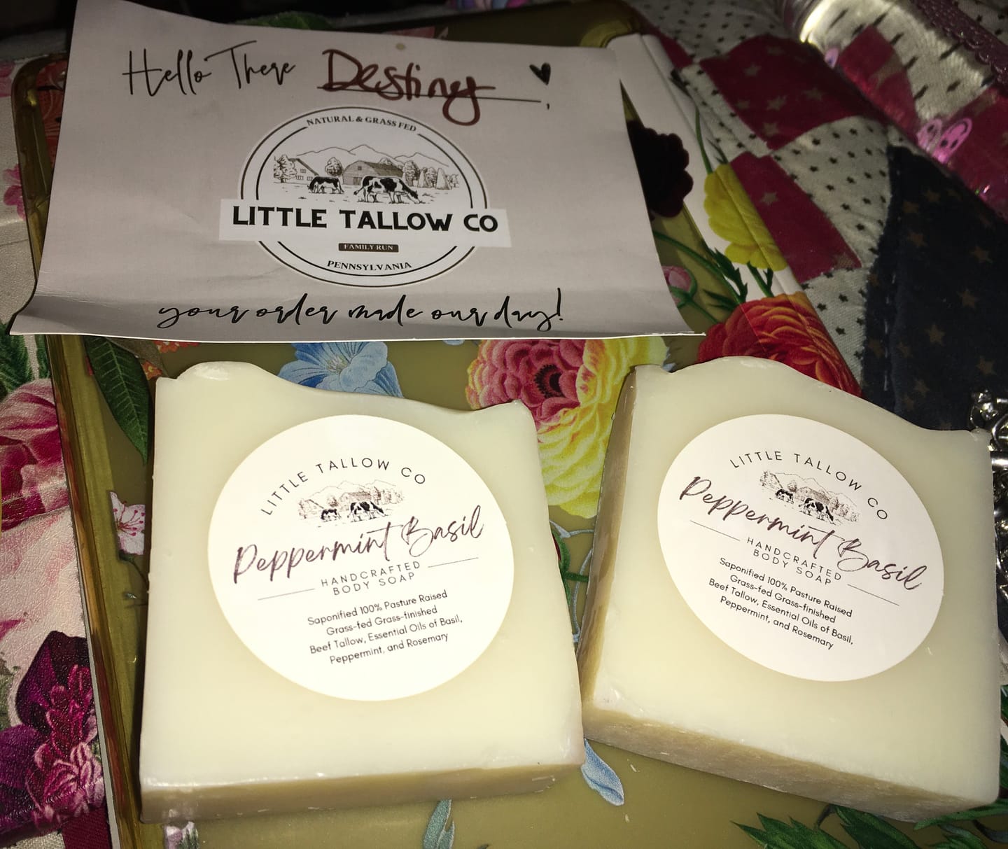 Customer photo review of Handmade Tallow Soap