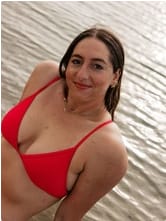 Customer photo review of TRIANGLE TOP - Ruby
