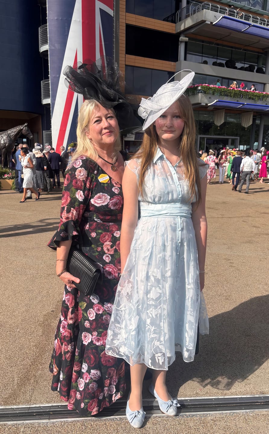 Customer photo review of 'Stevie' Luxe Ruffle Dress in 'Old Masters'