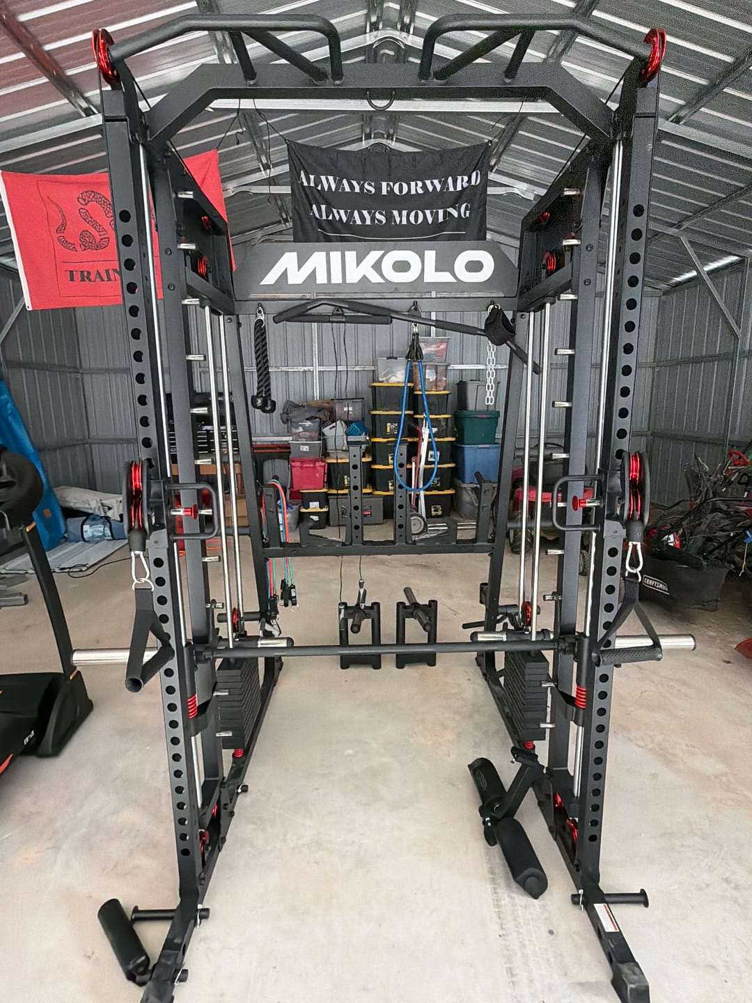 Customer photo review of M4-2.0 Elite All-In-One Workout Smith Gym Machine with Dual Weight Stacks (UPGRADED)
