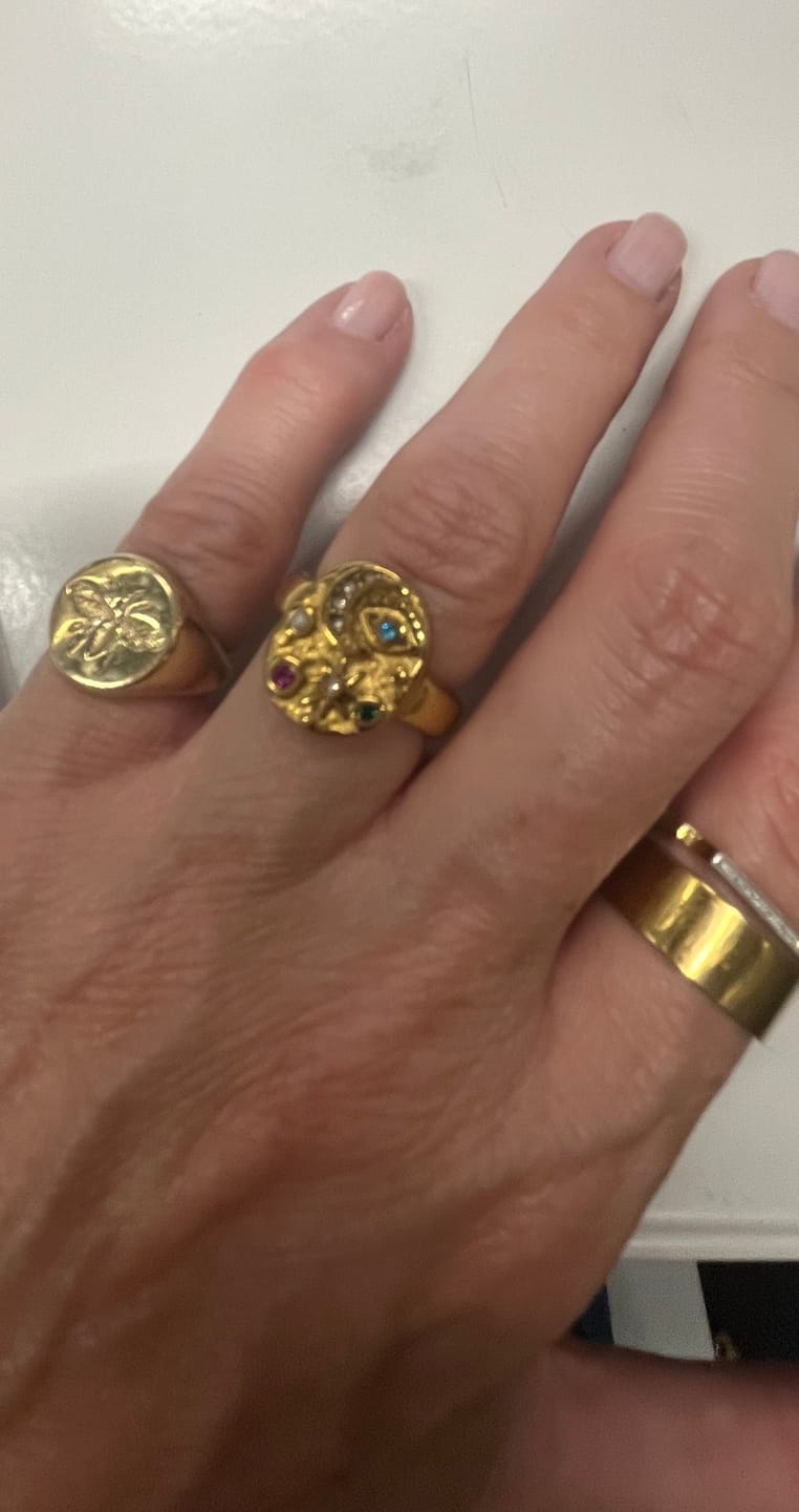Customer photo review of Intuitive Power - Moon & Star Ring