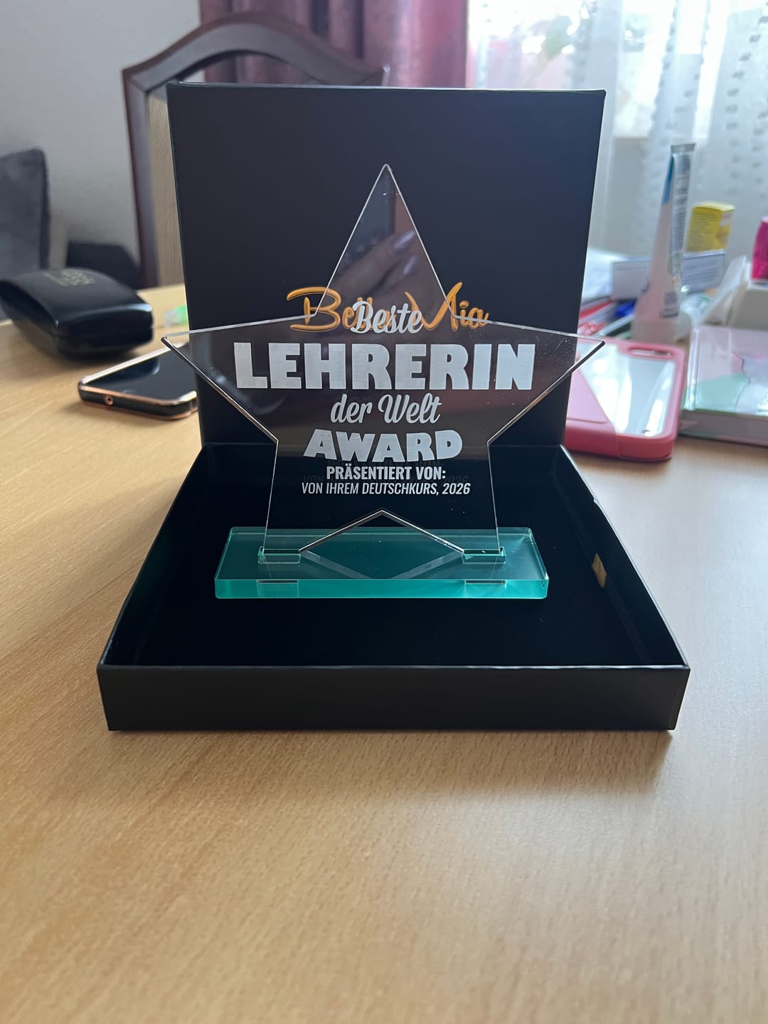 Customer photo review of Star Award – Geschenk für die beste Lehrerin / den besten Lehrer