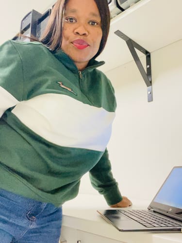 Customer photo review of Springboks Classic Hoop Quarter Zip-OS Green