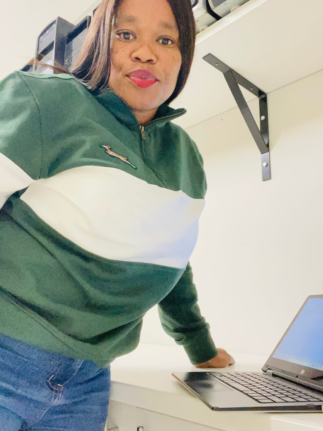 Customer photo review of Springboks Classic Hoop Quarter Zip-OS Green