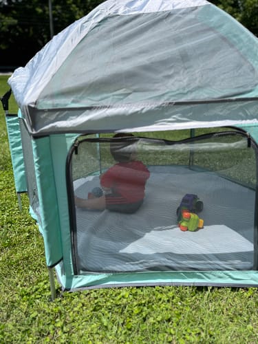 Customer photo review of 🎁 Pop 'N Go® Beach Umbrella (100% off)
