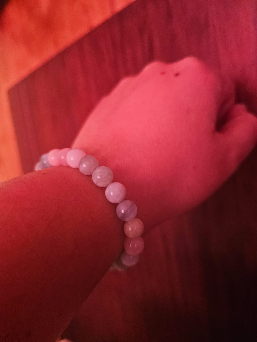 Customer photo review of PULSERA ELÁSTICA MORGANITA (8 MM)
