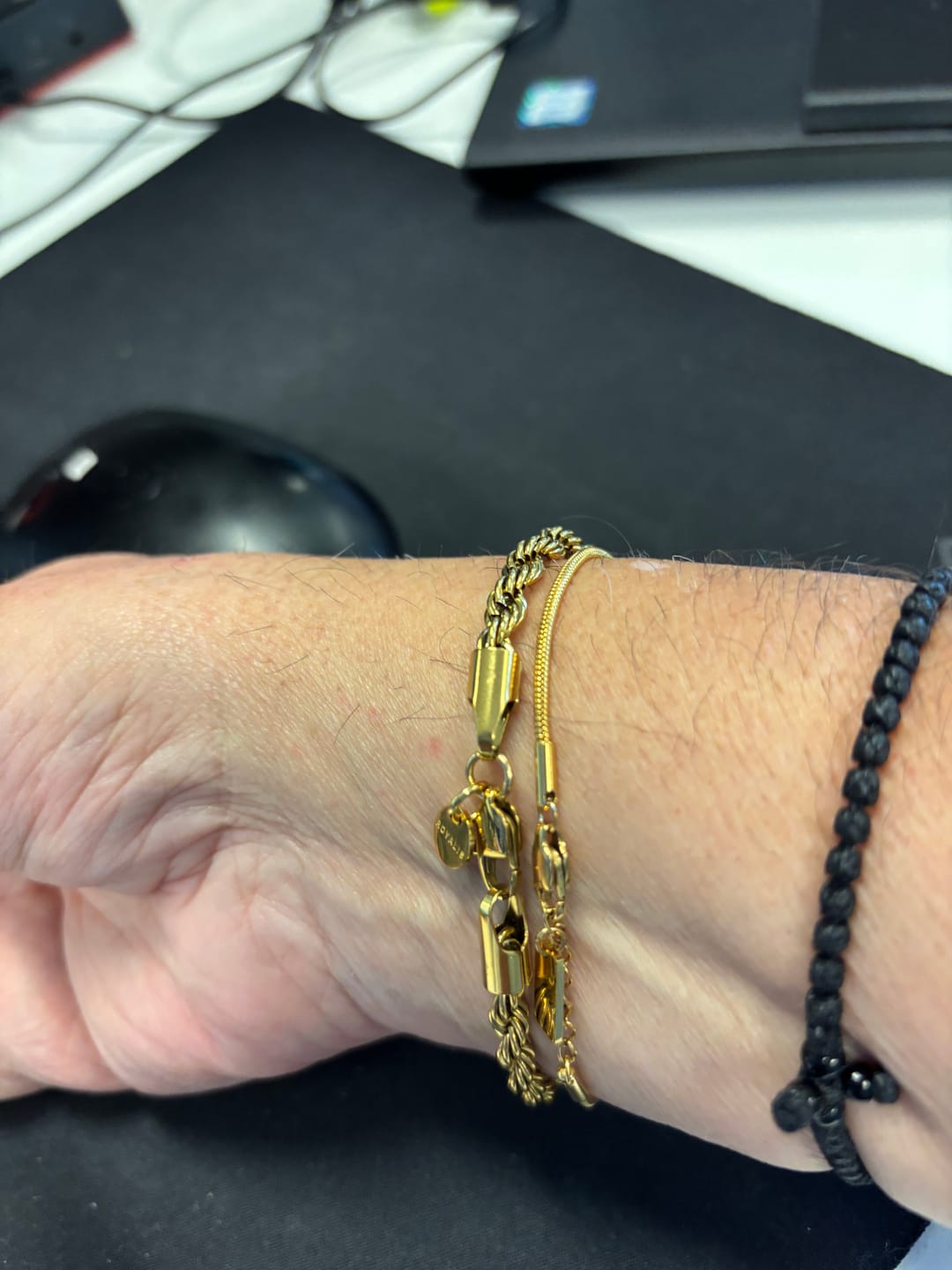 Customer photo review of Snake Bracelet (Gold) 2mm