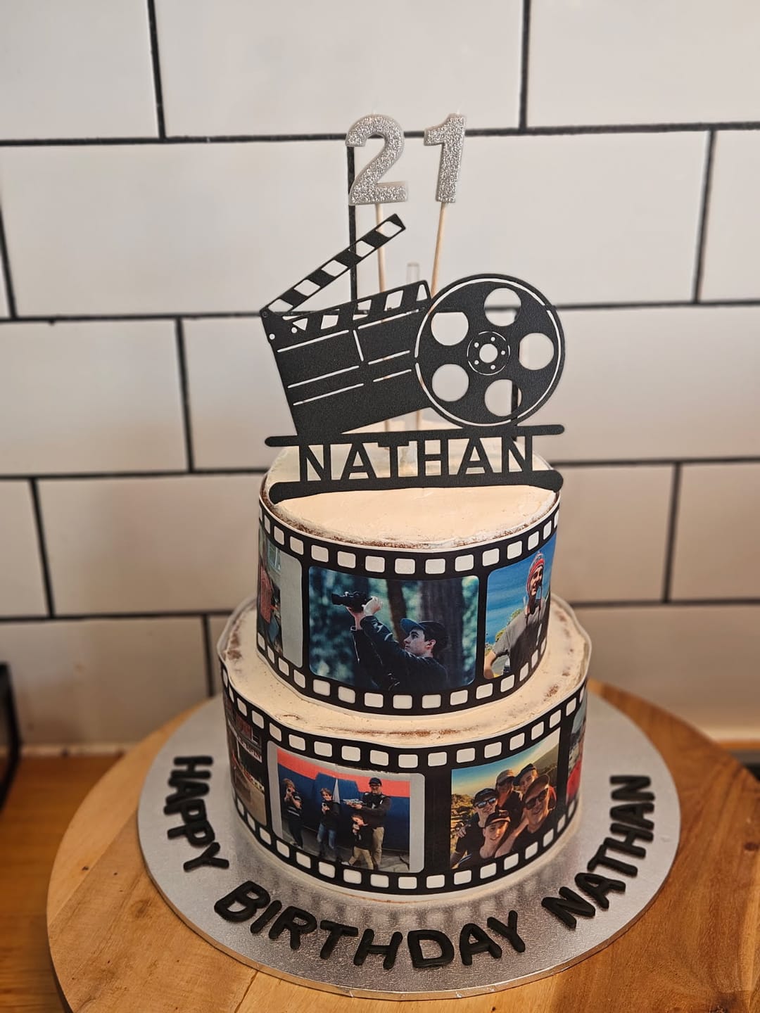 Customer photo review of Film Reel - Custom Edible Icing Image