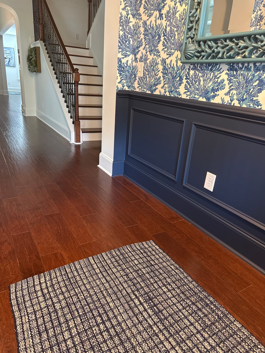 Customer photo review of Coco Handwoven Indoor/Outdoor Rug - Blue