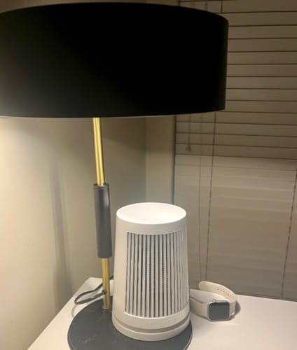 Customer photo review of Novara Black and Gold Table Lamp