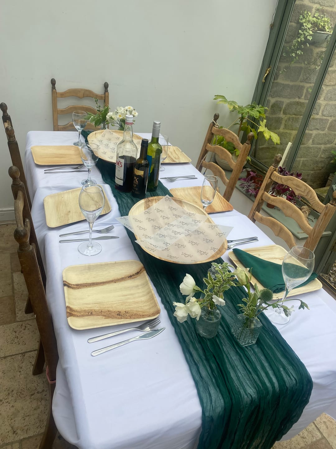 Customer photo review of 10" (25cm) Square Compostable Palm Leaf Plates