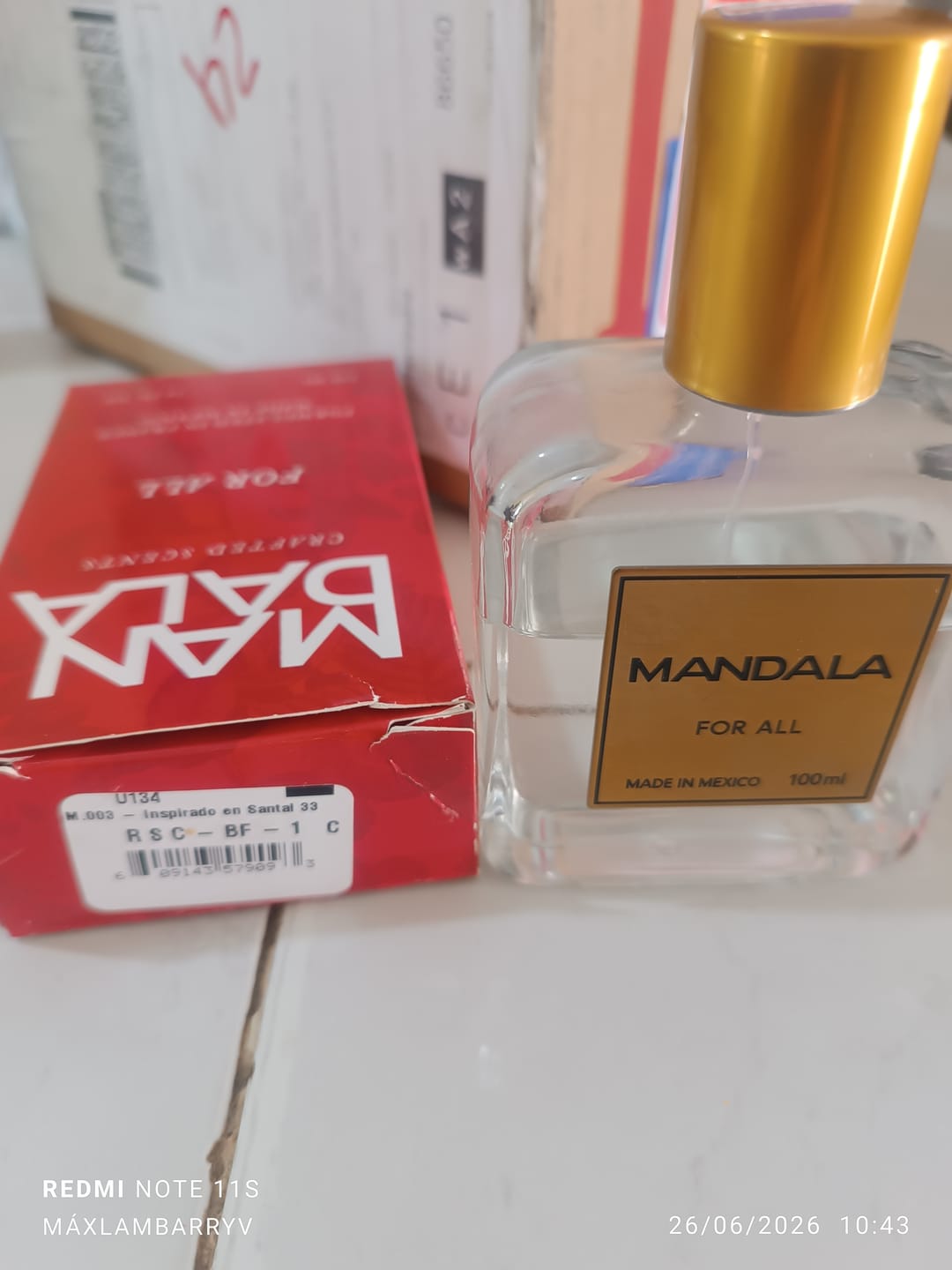 Customer photo review of M.017 - Inspirado en Santal 33 y Lust in Paradise