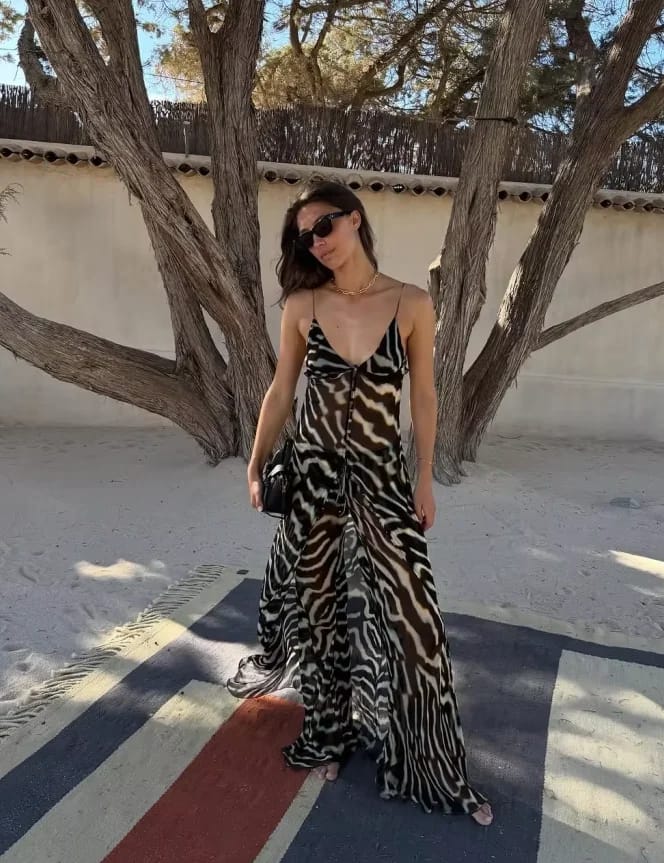 Customer photo review of Bianca Zebra Tunic Top and Trouser Set