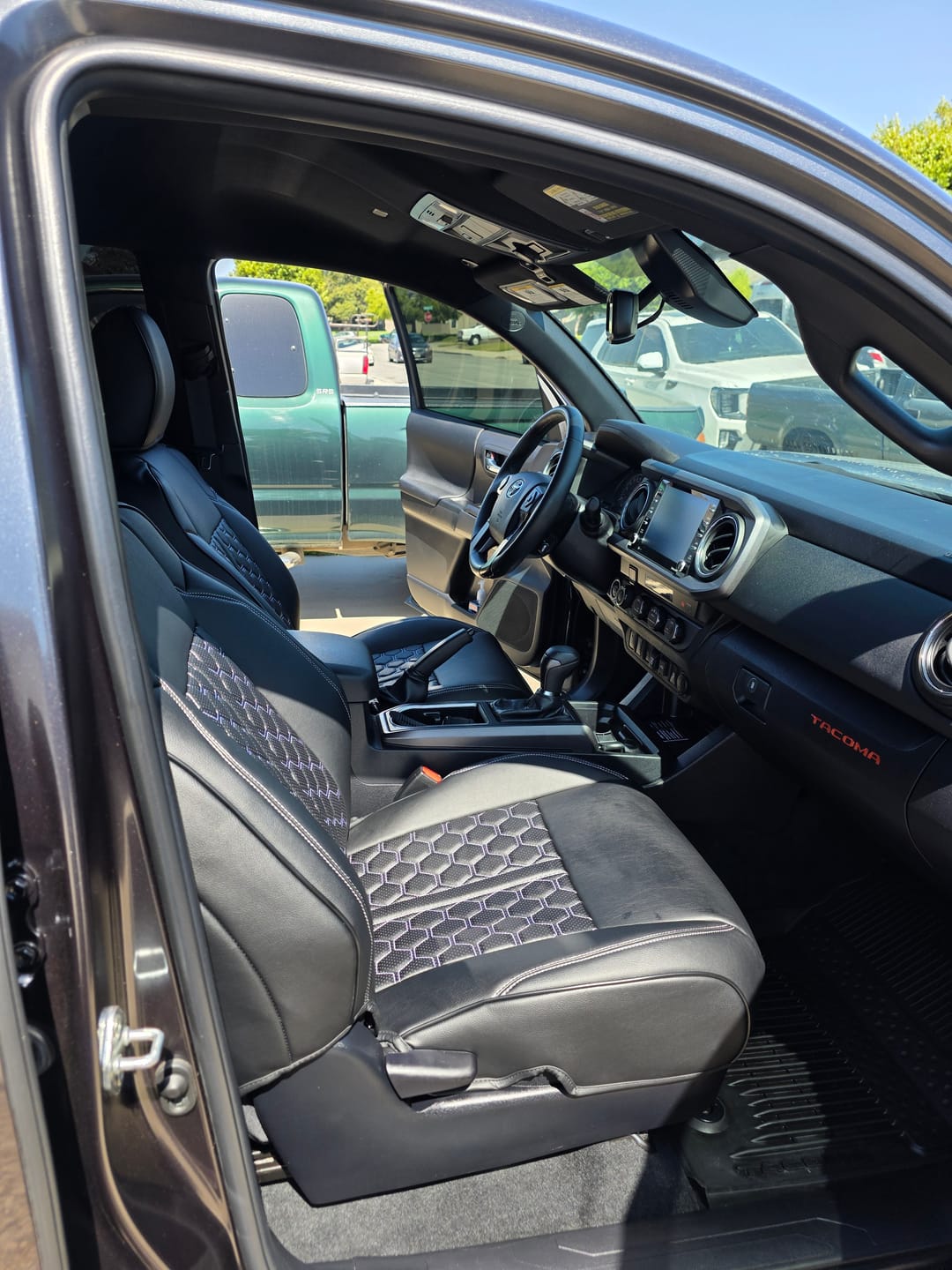 Customer photo review of 2016-23 Toyota Tacoma Custom Leather Seat Covers