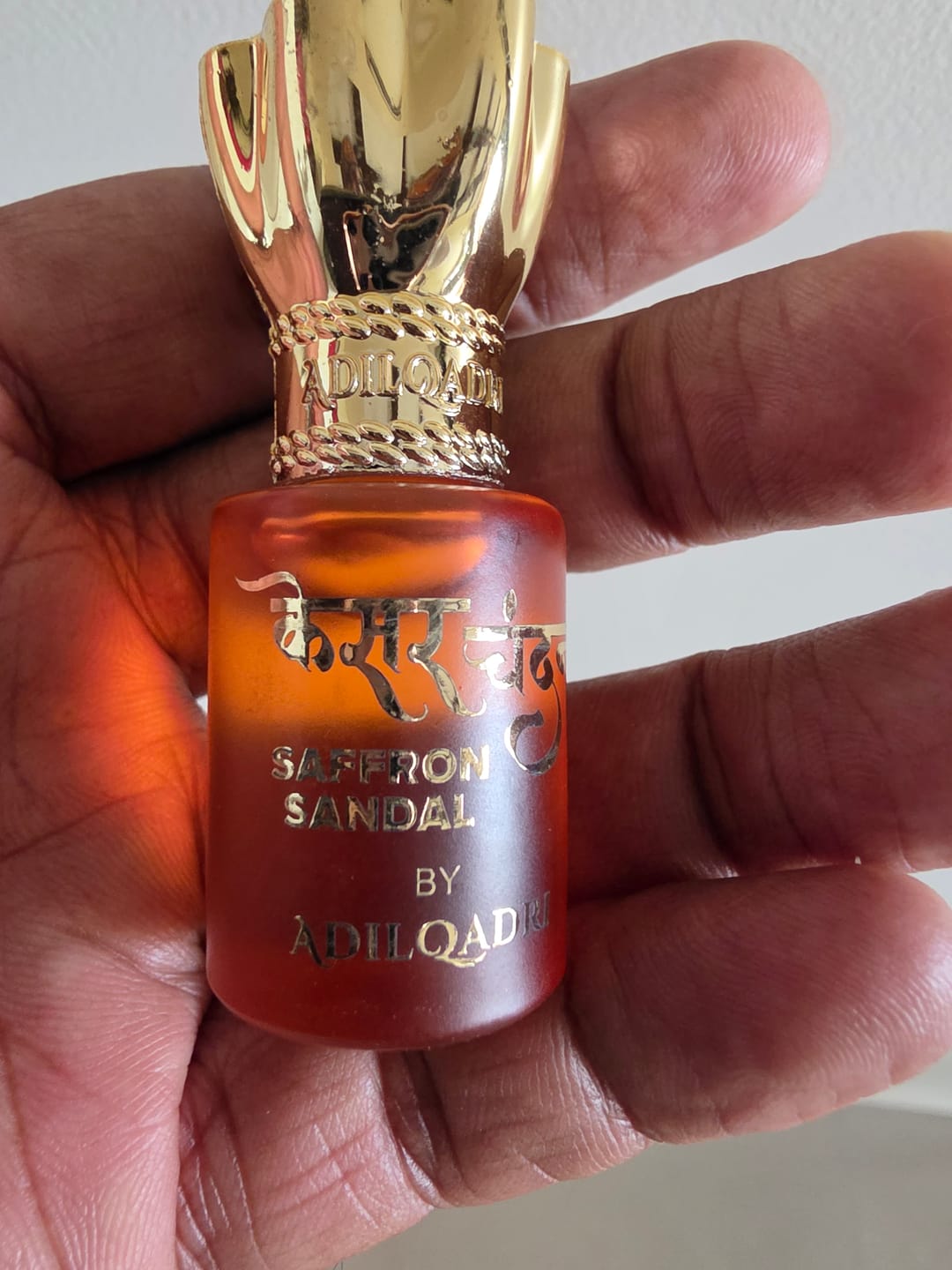 Customer photo review of Kesar chandan (Saffron Sandal) Attar Perfume 5.5 ML