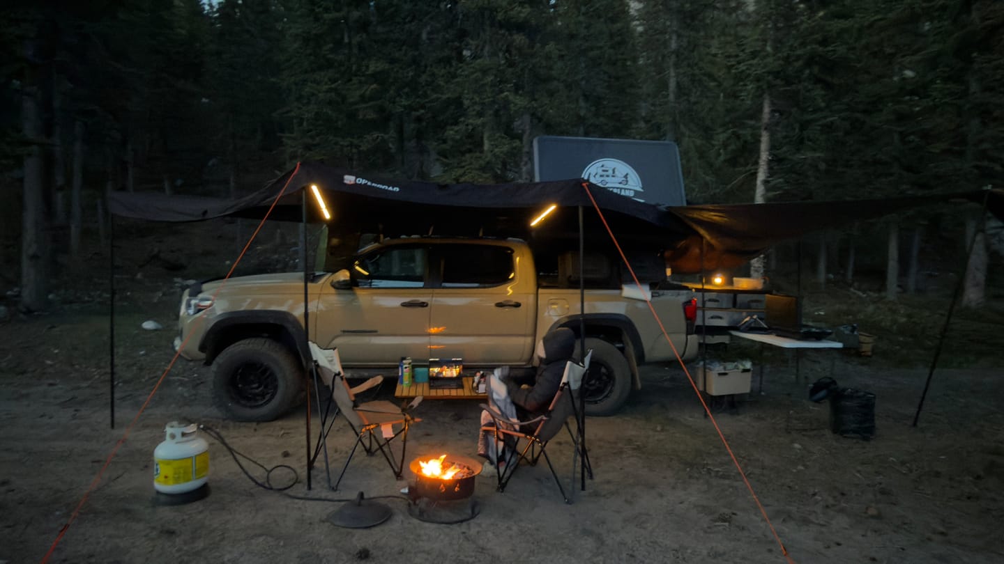 Customer photo review of OPENROAD 180 Free Standing Awning