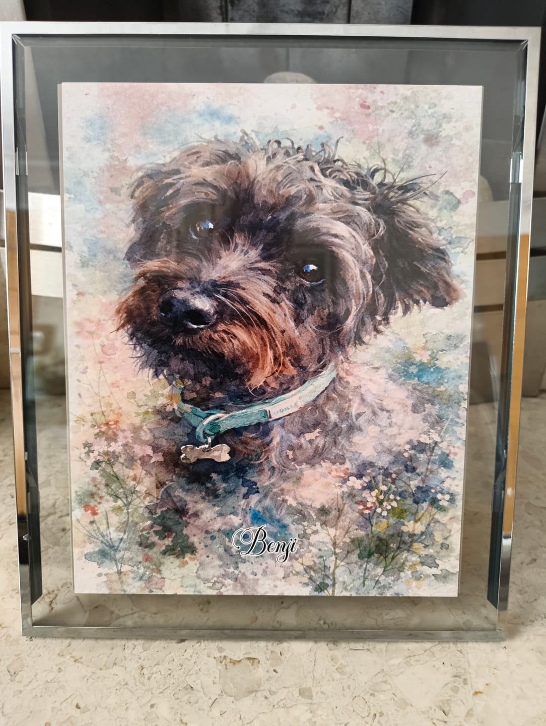 Customer photo review of Watercolour -  Personalised Poster