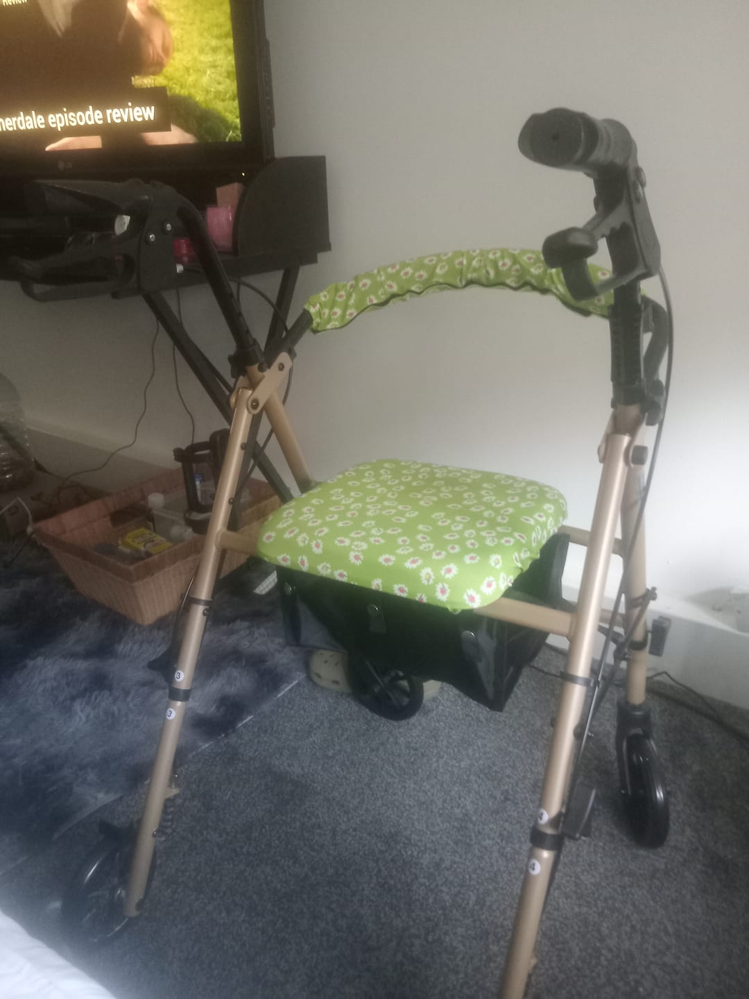 Customer photo review of Etech Mobility Vera Rollator – Affordable Folding Rollator with Seat