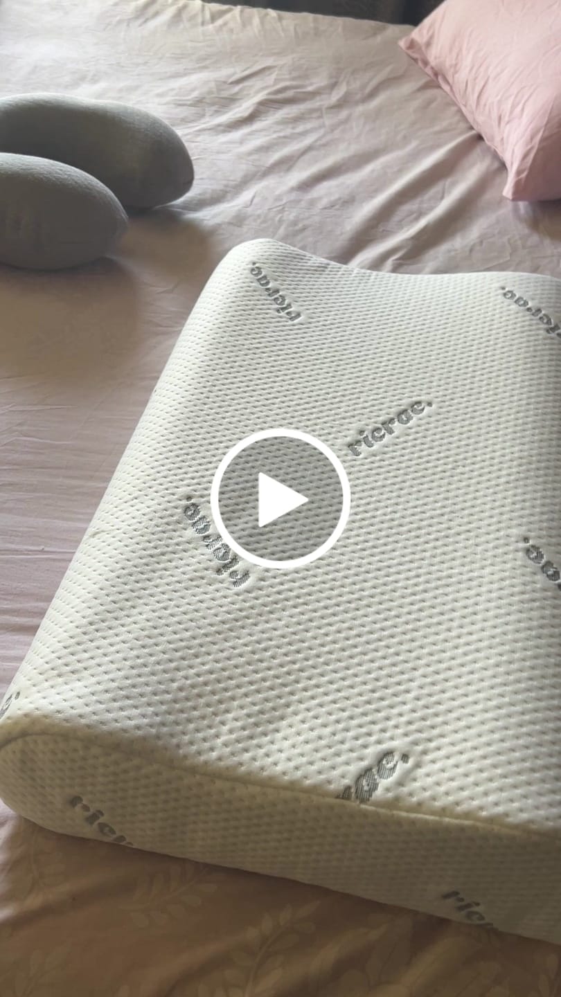 Customer video review of Wavy Memory Foam Pillow