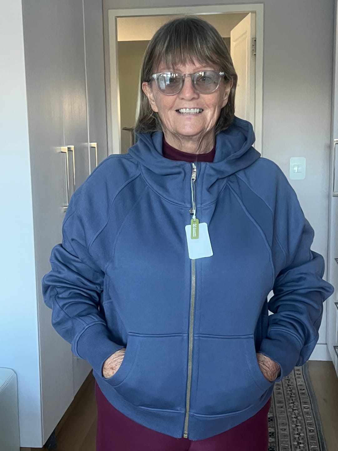 Customer photo review of Essentials Full-Zip Hoodie for Women