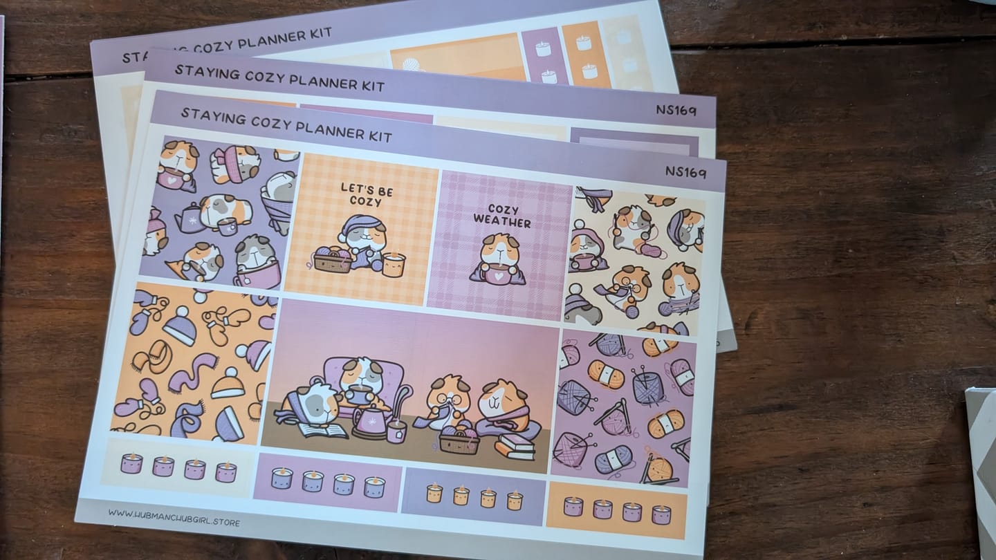 Customer photo review of Staying Cozy Planner Kit (Set of 6)