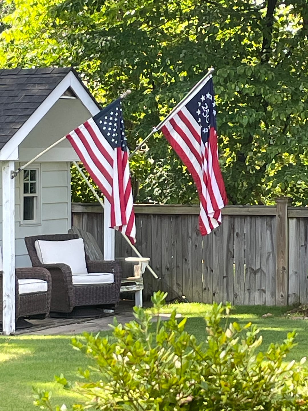 Customer photo review of America 250™ Betsy Ross Flag - Fully Printed Nylon