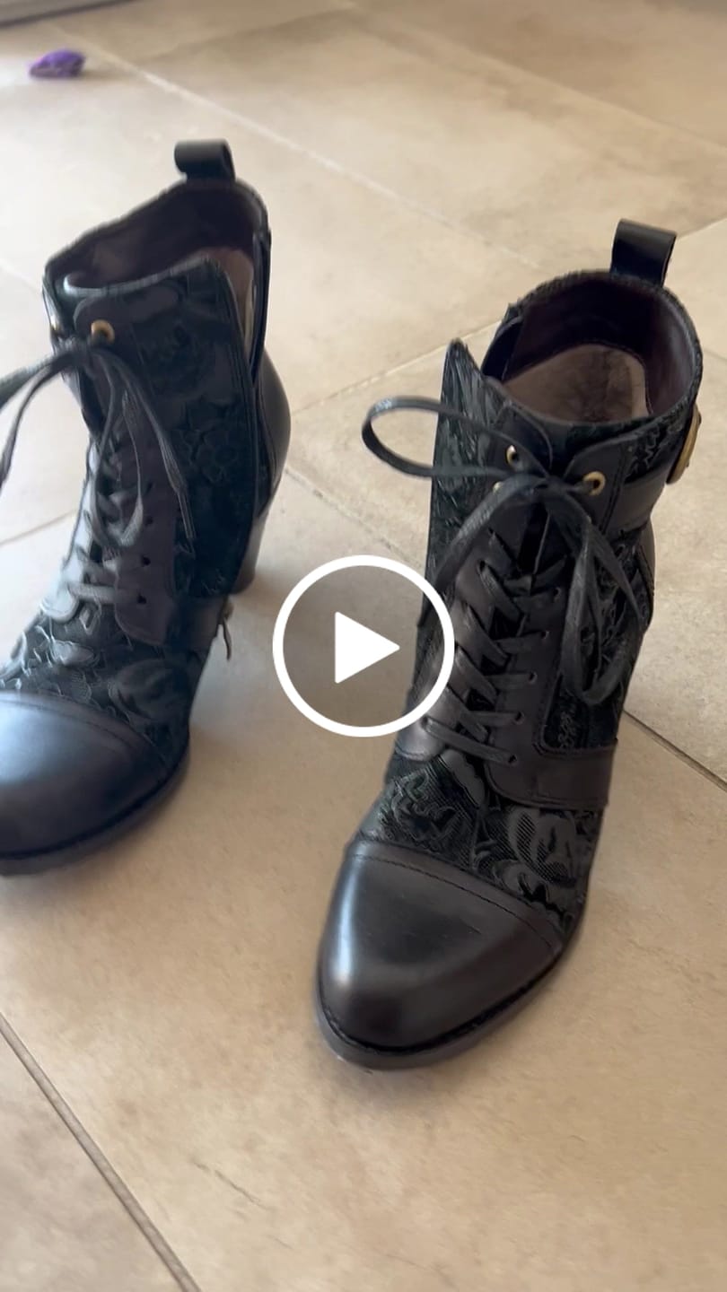 Customer video review of Timeless Grace Floral Lace-Up Ankle Boots
