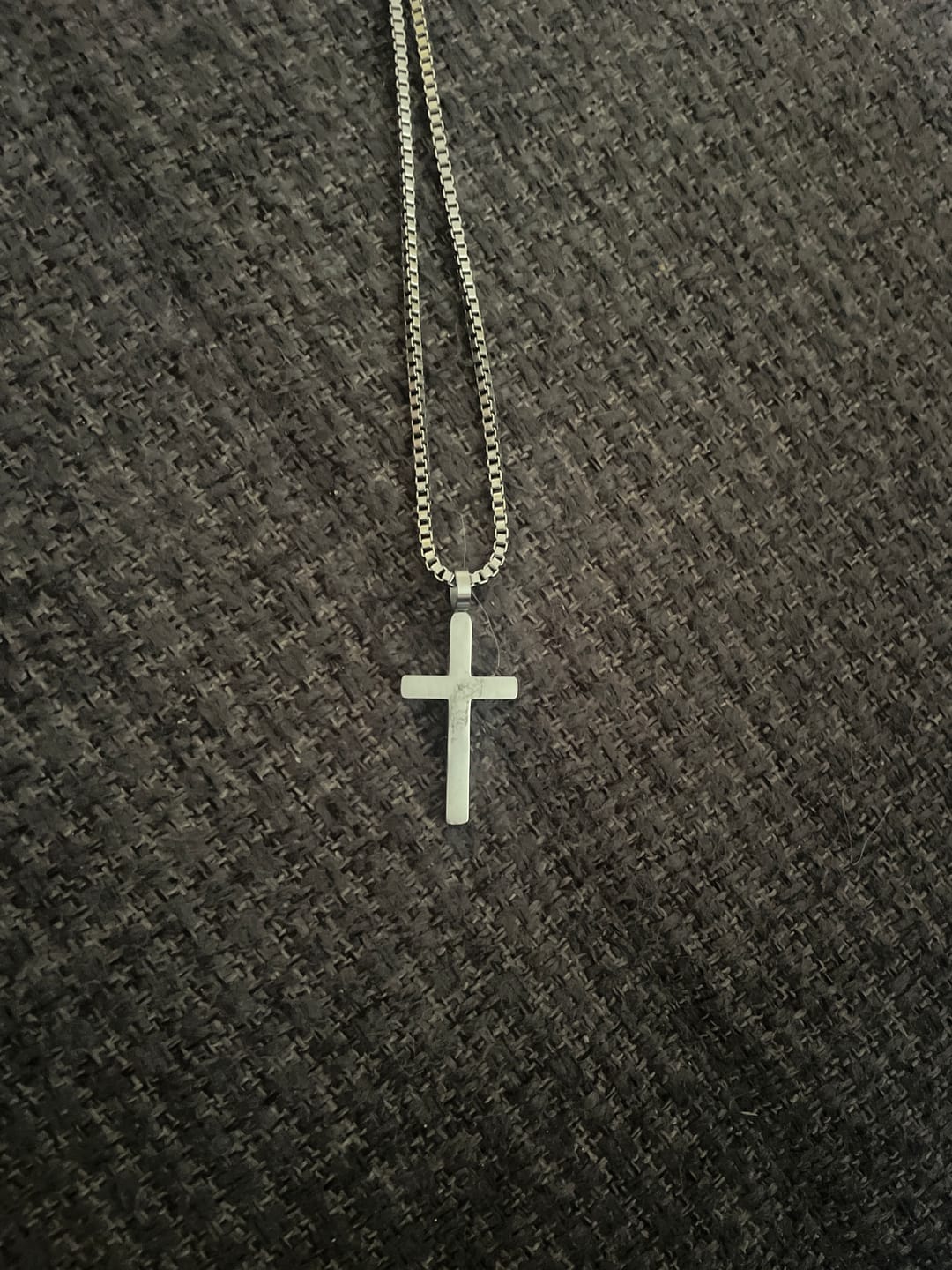 Customer photo review of Classic Cross & Box Chain