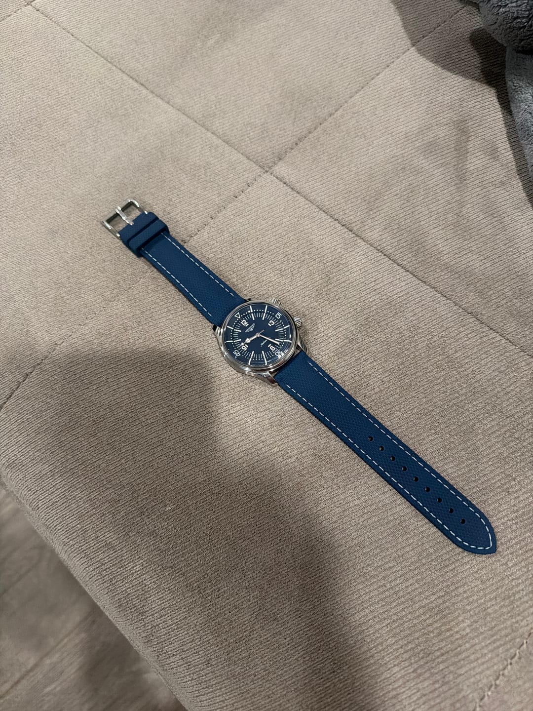 Customer photo review of Sailcloth Rubber Buckle - Blue/White