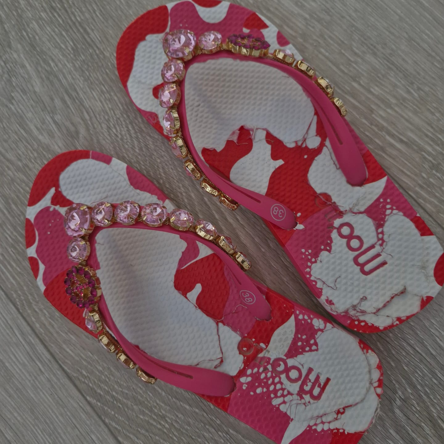 Customer photo review of Flip-Flop / Camouflage Pink - Peace / B Ware / Fehlproduktion / Sonderpreis / ohne Tasche