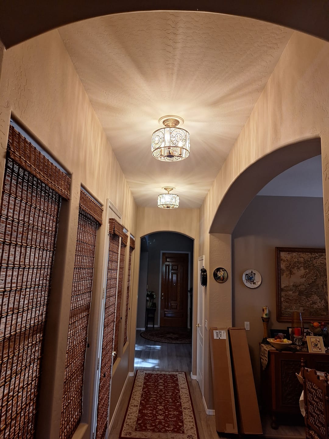 Customer photo review of Luxe Moroccan Antique Crystal Drum Semi Flush Mount
