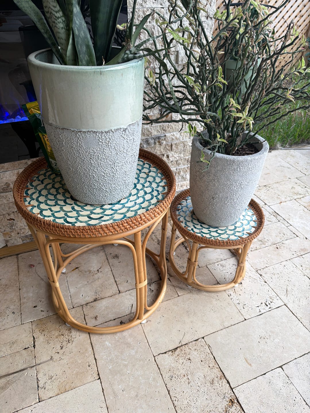 Customer photo review of Bloom Rattan Table Set