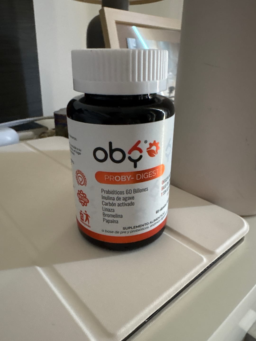 Customer photo review of Proby Digest | 60 billones Probioticos y Prebioticos inulina Agave, Enzimas, Fibra, Carbon Activado