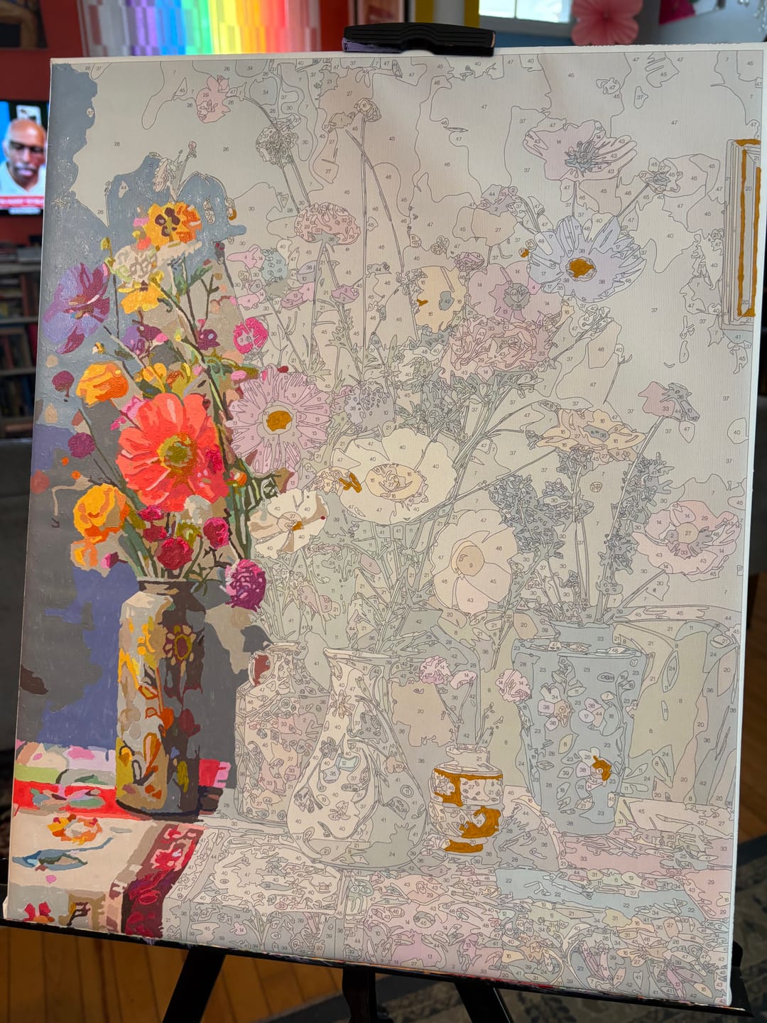Customer photo review of Wildflower Bouquet Paint By Numbers Kit