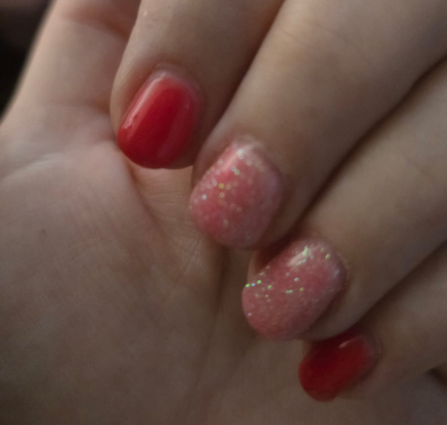 Customer photo review of Sunset Lover Dipping Powder