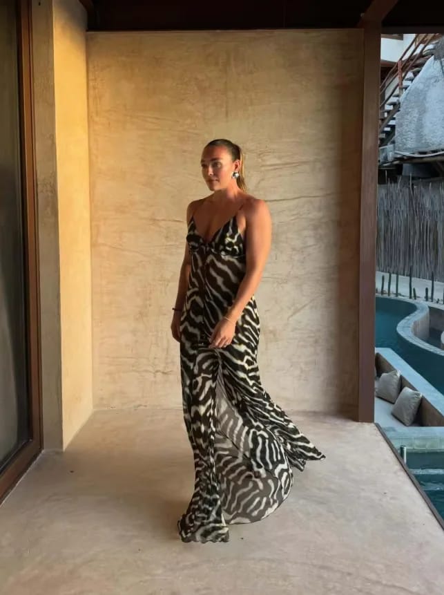 Customer photo review of Bianca Zebra Tunic Top and Trouser Set