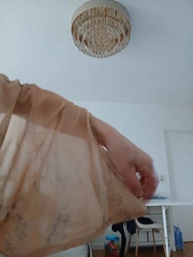 Customer photo review of Gilly Tie Dye V-Neck Blouse