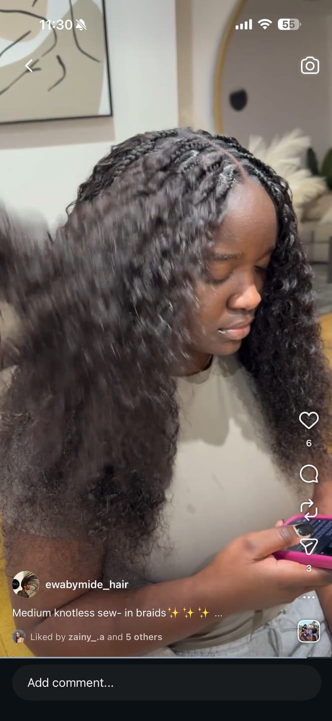 Customer photo review of Water Deep Wave Bulk Hair Extensions for Braiding