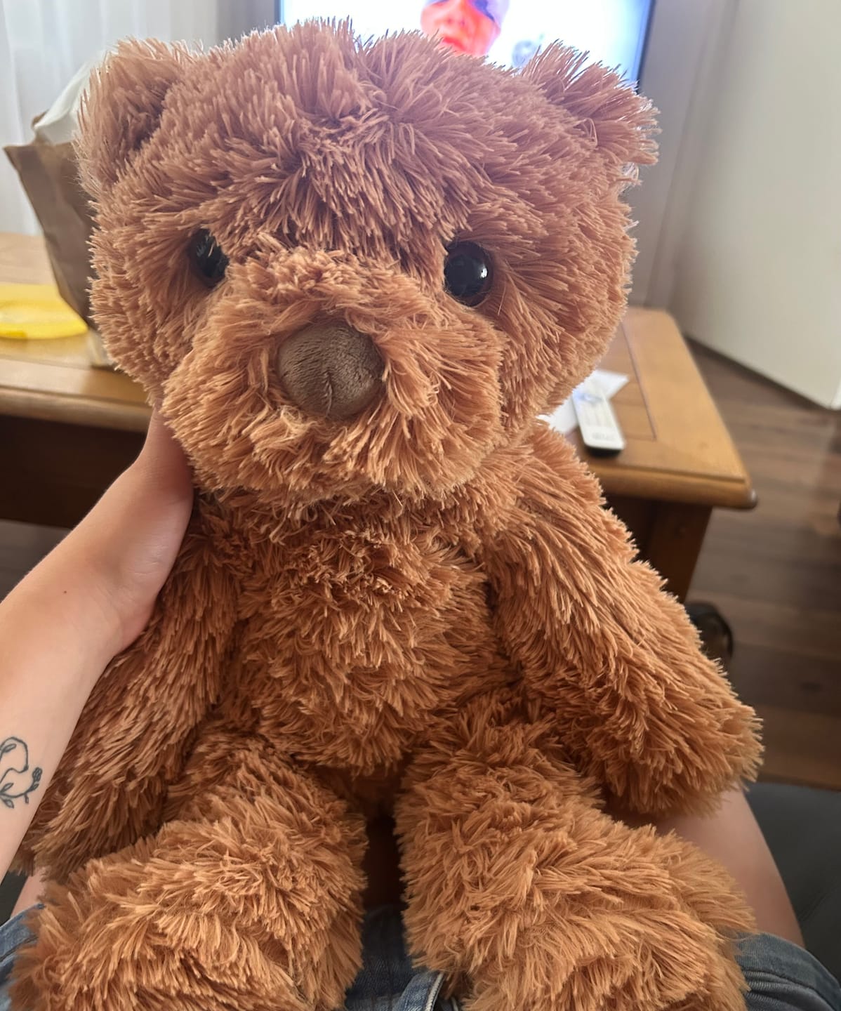 Customer photo review of Verzwaringsknuffel Teddy Beer 2,2 kg + Gratis Pittenzakje