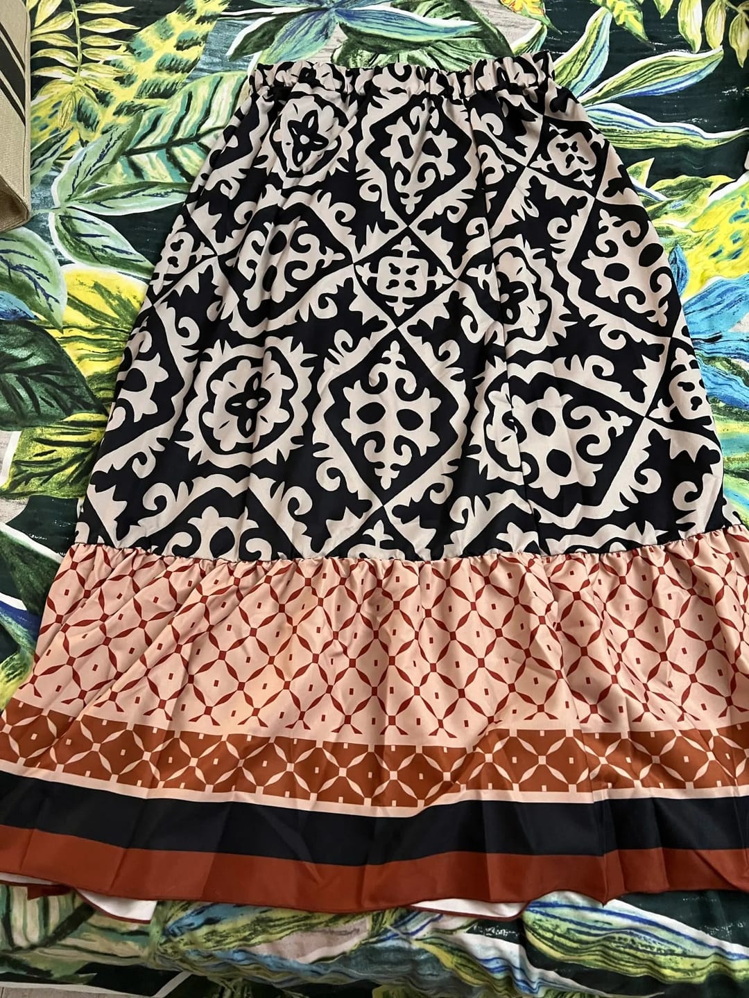 Customer photo review of Zara Boho Printed Midi Swing Skirt