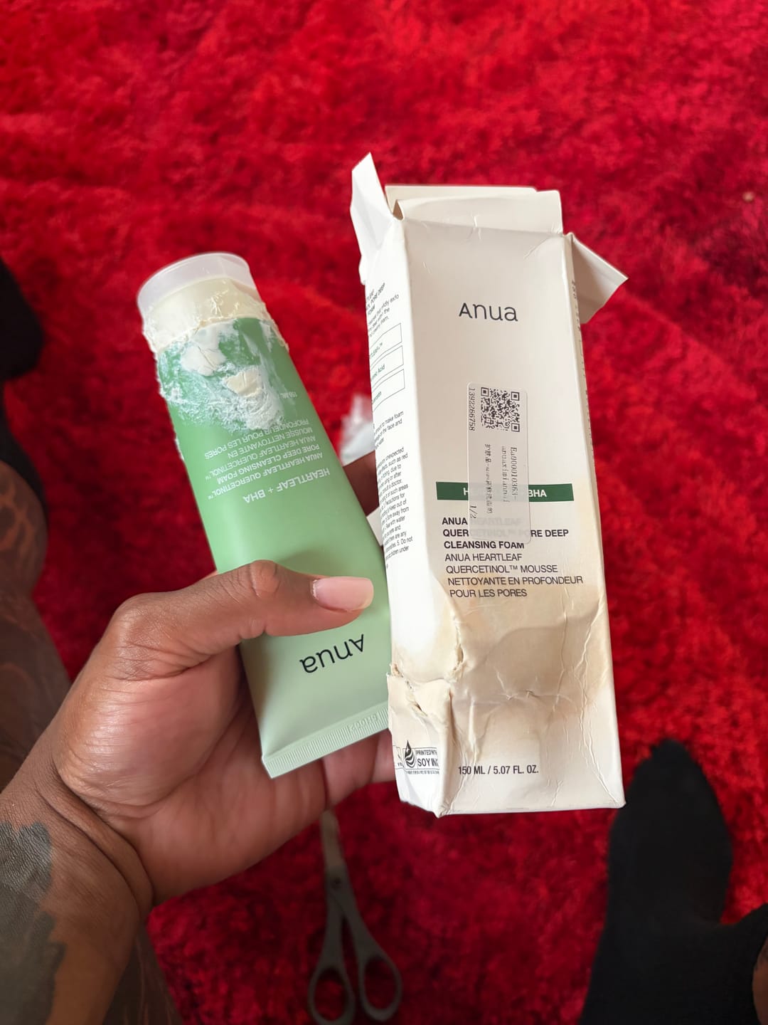 Customer photo review of Heartleaf Quercetinol Pore Deep Cleansing Foam