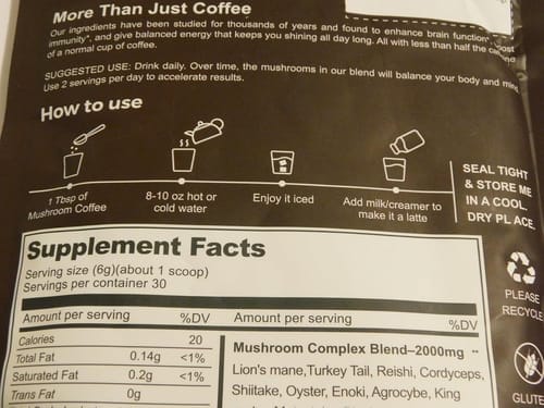 Customer photo review of Mushroom Coffee 11 in 1 Mushrooms with Ashwagandha