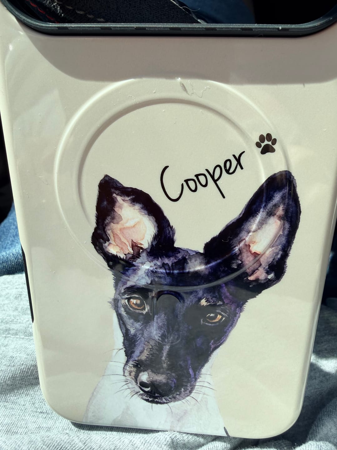 Customer photo review of The Classic Cabana – Personalized Pet iPhone Case