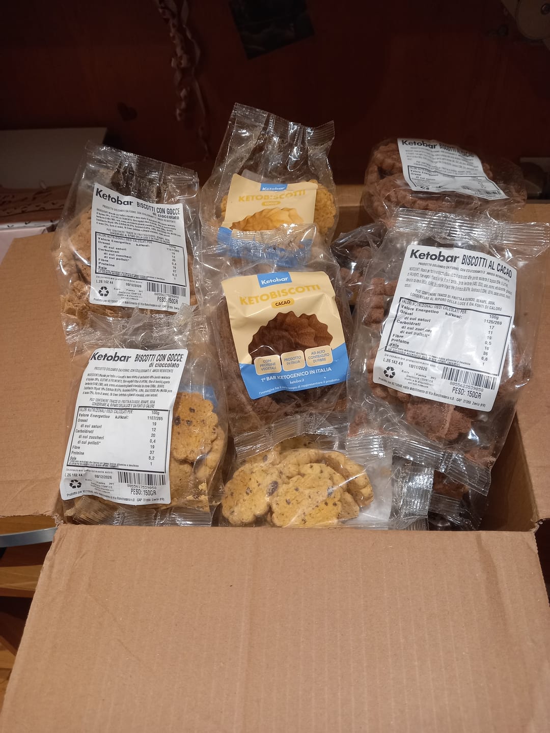 Customer photo review of Keto Biscotti con Gocce di Cioccolato 150g