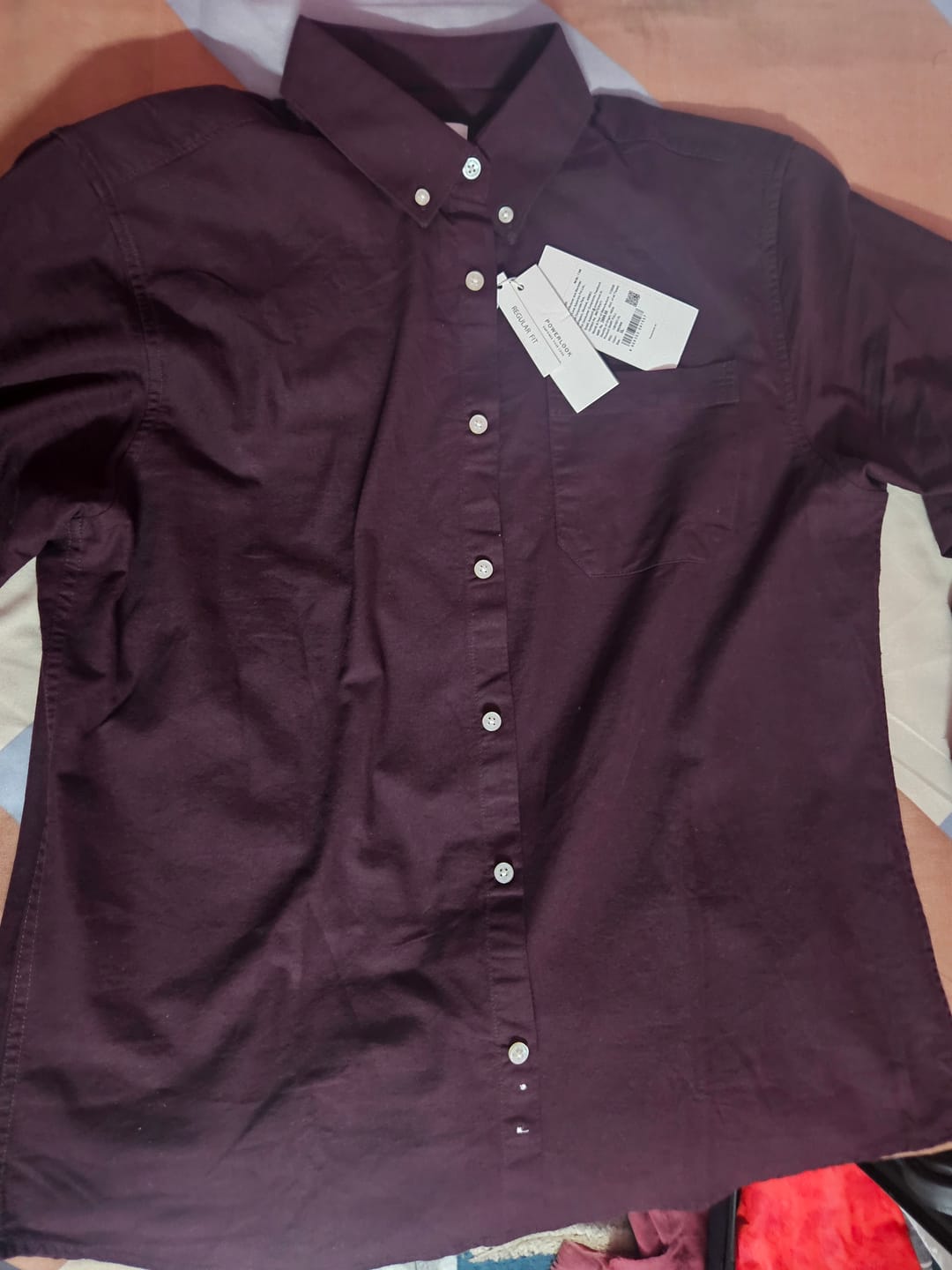 Customer photo review of Brown Oxford Shirt 100% Cotton