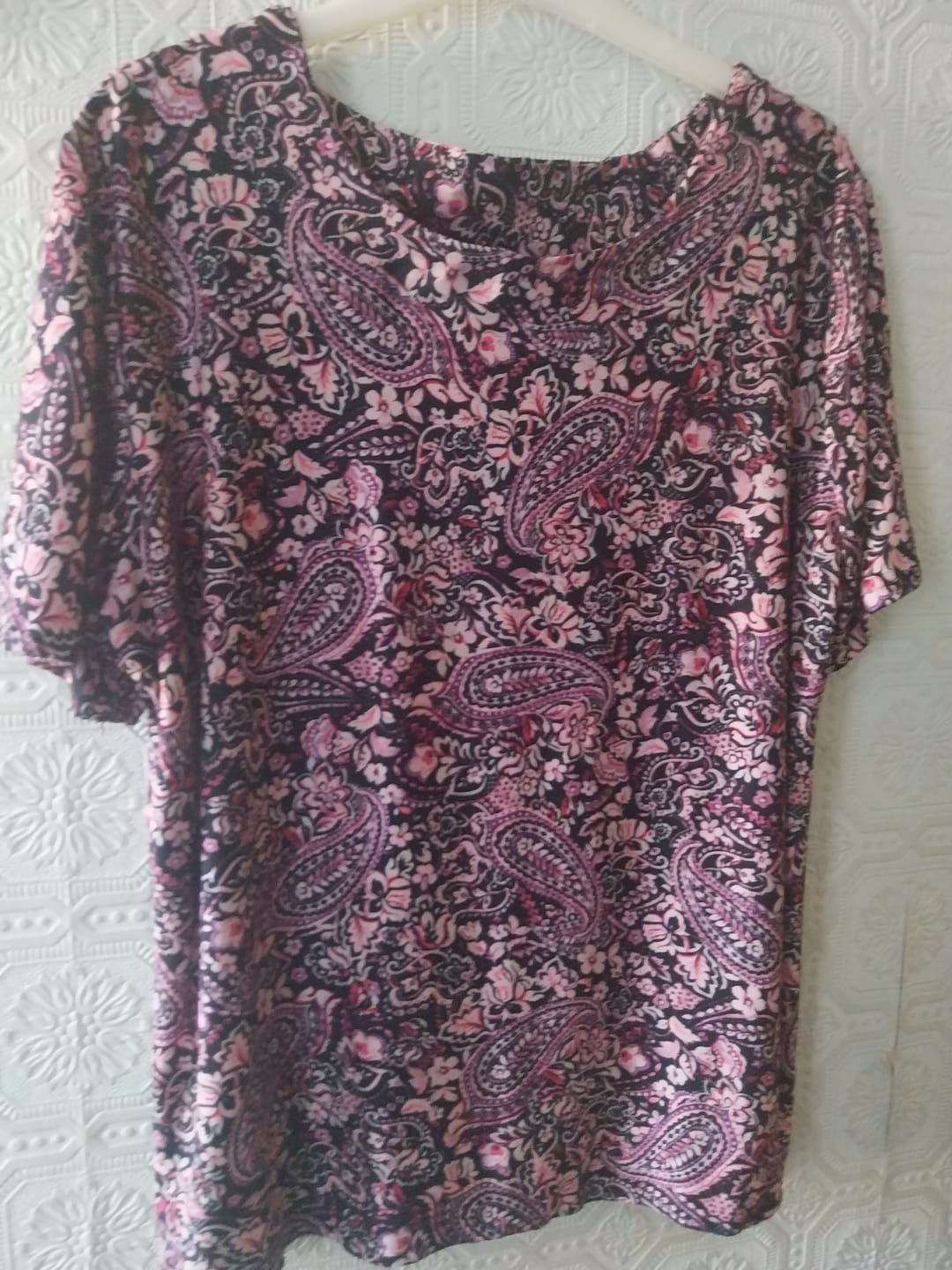 Customer photo review of Paisley Floral Viscose Jersey Fabric