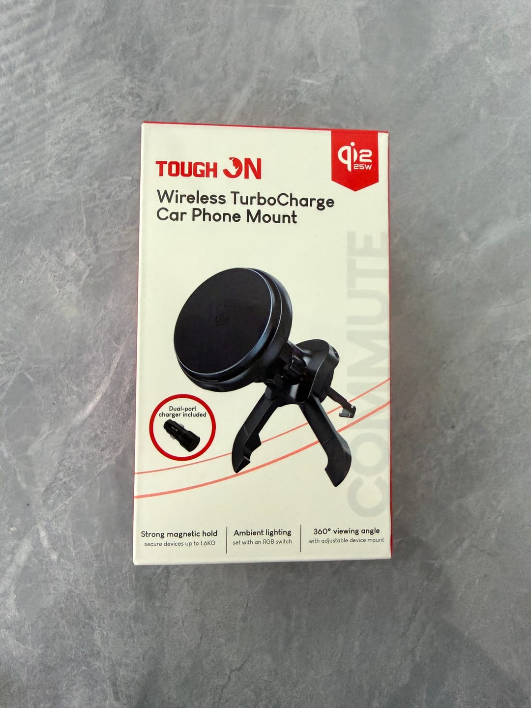 Customer photo review of TurboCharge Qi2.2 25W Magnetic Wireless Car Charger with Active Cooling