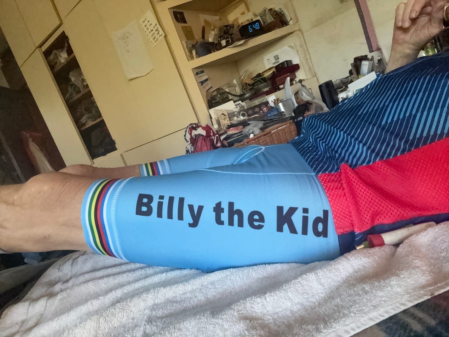 Customer photo review of BIC Orange Retro Cycling Shorts