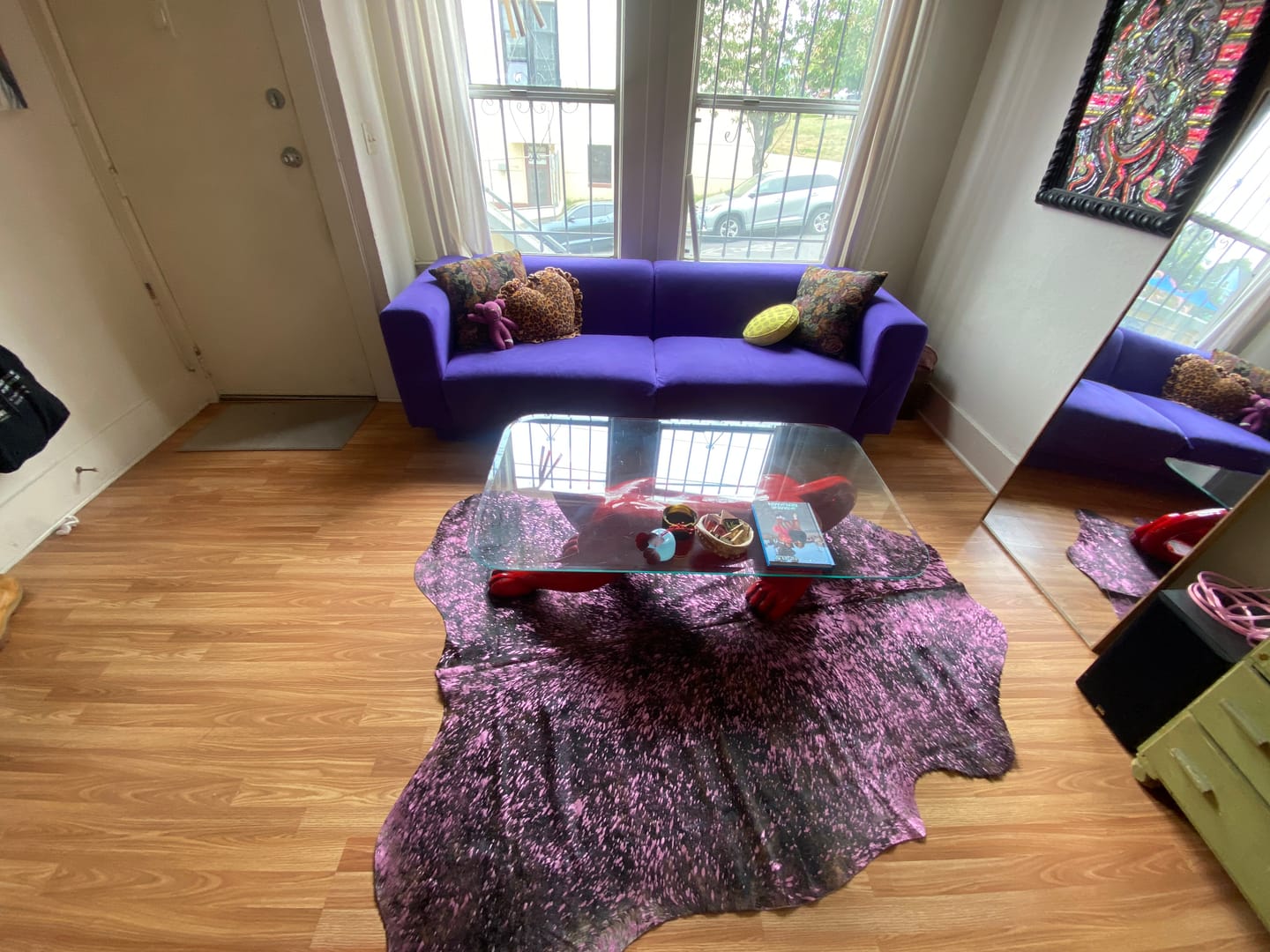 Customer photo review of Metallic Natural Cowhide Rug - Medium 6'3"H x 5'8"W