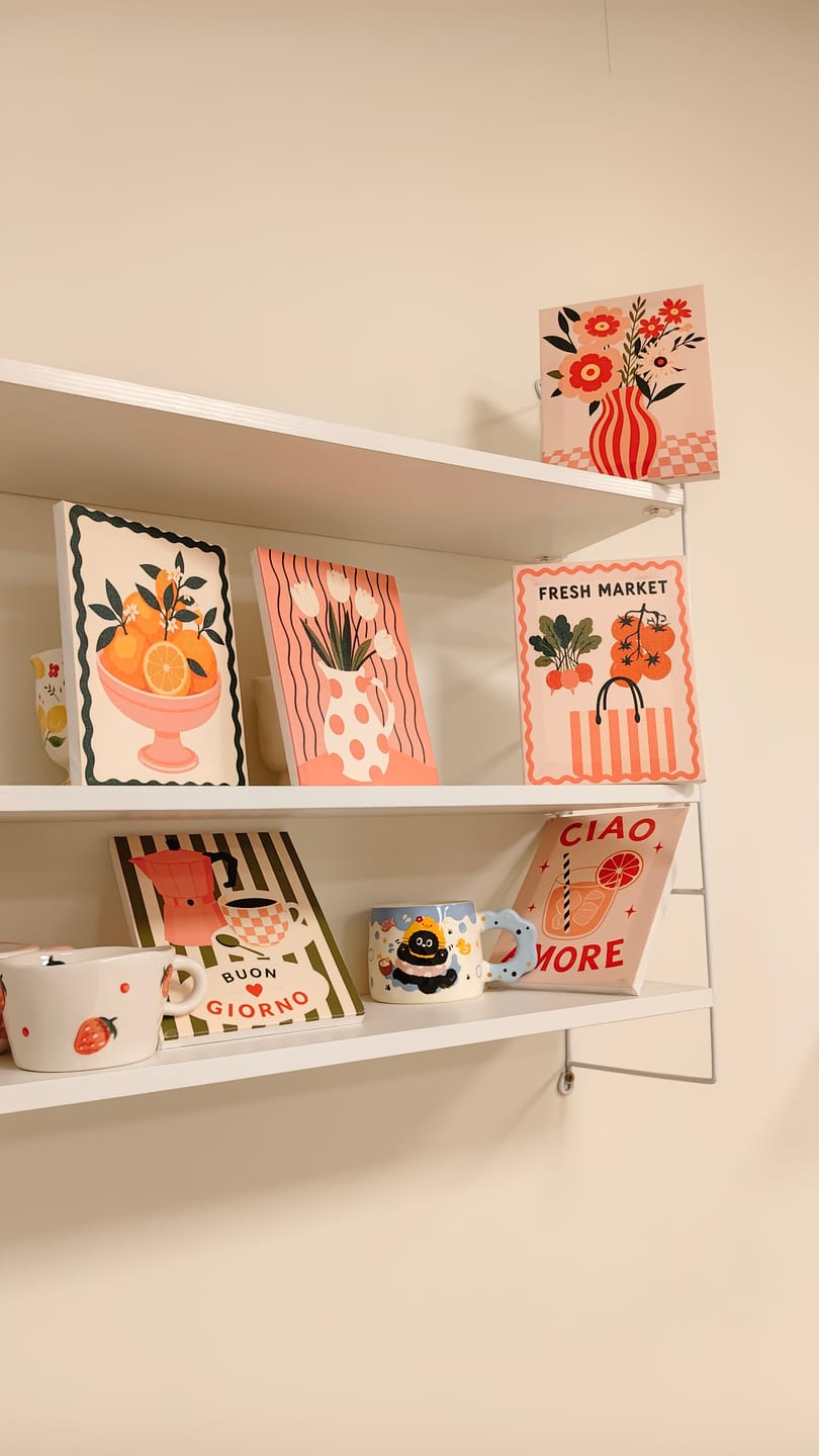 Customer photo review of 6 Mini Paintings - Pink Market Set